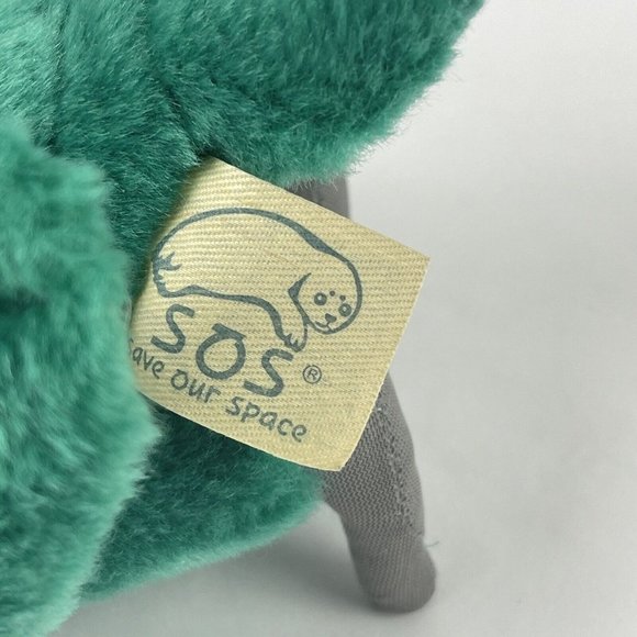 SOS Save Our Space Plush Parrot Green Blue Yellow Bird Stuffed Animal Toy 7" - Picture 8 of 9